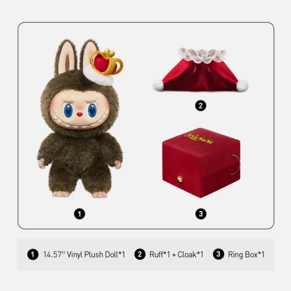 🔥B1G1🔥POP MART AUTHENTIC LABUBU LET’S CHECKMATE KING SERIES VINYL PLUSH DOLL